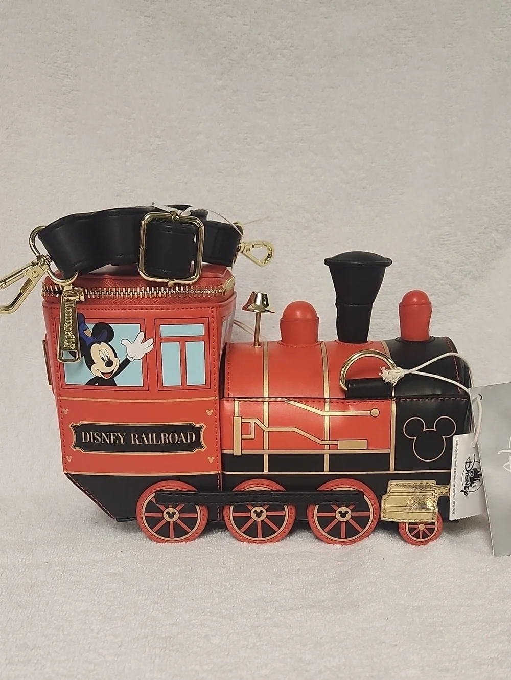 Disney Parks Exclusive Loungefly Disney Railroad Train Crossbody Bag With Light